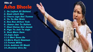 Asha Bhosle Hindi Bollywood Best Songs Bollywood Collection - YouTube in  2021 | Asha bhosle, Best songs, Songs