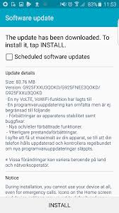 Galaxy S6 Edge Receives Volte And Vowifi Through Firmware Update In Nordic Countries And Israel Galaxy S6 Edge Firmware S6 Edge