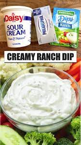 Easy Thick Creamy Ranch Dip 3 Ingredients Recipe Sour Cream Dip Recipes Dip Recipes Easy Ranch Dip