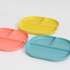 Bambino Bamboo Divided Plate Lagoon Baby Plates Kids Dishes Set Plates