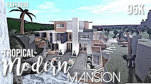 See more ideas about modern family house home building design house layouts. Bloxburg Tropical Modern Mansion 95k Exterior Part 1 Mobile Speedbuild Youtube
