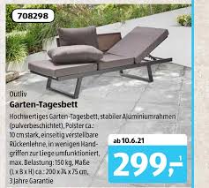 Einfach und bequem nach hause. Outliv Garten Tagesbett Angebot Bei Aldi Sud