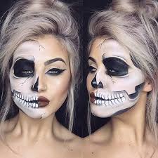 half skull half woman makeup saubhaya