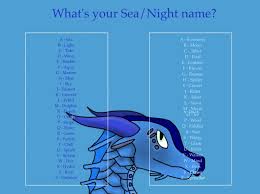 What S Your Sea Night Name By Crystalwarder On Deviantart Wings Of Fire Dragons Wings Of Fire Quiz Wings Of Fire