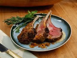 Rack Of Lamb With Apple Mint Puree Recipe Food Network Recipes Pureed Food Recipes Rack Of Lamb