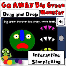Help kids learn through play. Go Away Big Green Monster Drag And Drop Kids Club English