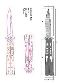 Restricción de las navajas mariposa. Knife Patterns Butterfly Knife Knife Template