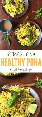 Healthy Poha Made Protein Rich Recipe Vegetarian Recipes Easy Vegetarian Recipes Vegetarian