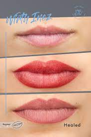 Healed Pmu Lips Tattoo Permanent Makeup Lip Color Tattoo Eyebrow Tattoo Makeup