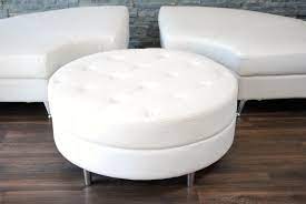Maybe you would like to learn more about one of these? White Leather Tufted Ottoman Platinum Event Rentals