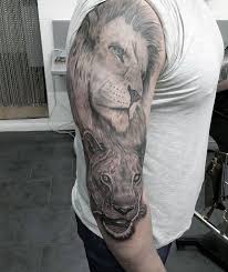 Top 63 Lion Sleeve Tattoo Ideas 2021 Inspiration Guide Sleeve Tattoos For Women Tattoo Designs Men Sleeve Tattoos
