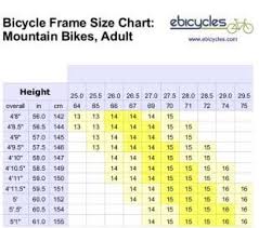 Bicycle Frame Size Charts Bicycle Frame Size Bmx Bike Frames Bicycle Frame