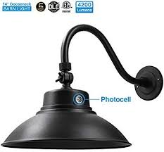 Amazon Com 14 2in Black Led Gooseneck Barn Light 42w 4000lm Daylight Led Fixture For Indoor Outdoor Use Barn Lighting Sign Lighting Outdoor Light Fixtures