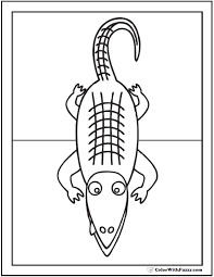 Coloring page with cute cartoon alligator. Alligator Coloring Pages Print And Customize