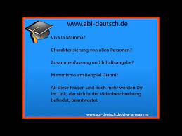 1 digitales wörterbuch der deutschen sprache „zusammenfassung. Viva La Mamma Zusammenfassung Youtube