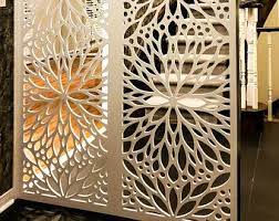 These four decorative panels take up pretty much the entire wall in this modern bedroom. Panel Wall Room Dividers Room Divide Decorative Wall Panels Custom Panels Privacy Screen Panels Panels For Room Custom Panels In 2021 Decorative Room Dividers Freestanding Room Divider Upholstered Wall Panels