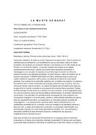 La muerte de Marat. análisis