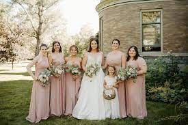 Story Mansion I Do S In Bozeman Via Rocky Mountain Bride In 2020 Mountain Bride Light Pink Bridesmaids Unique Bridesmaid Dresses