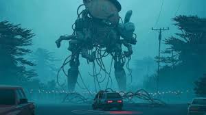 Simon Stålenhag, artwork, city, giant, robot, car, dystopian, science  fiction, digital art, futuristic | 1920x1492 Wallpaper - wallhaven.cc