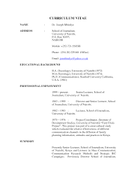 Cv Template Kenya Cv Template Cv Template Download Curriculum Vitae Examples