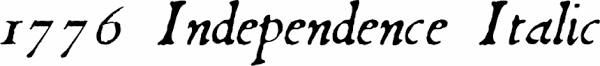 Benjamin franklin used it extensively and in fact it was the font used to set both the declaration of independence and the u.s. 1776 Independence Italic Premium Font Buy And Download