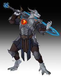 Art] [OC] Platinum Dragonborn Paladin  Barbarian : rDnD