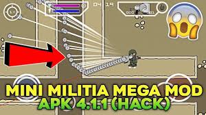 Fine Mini Militia Mega Mod Apk 4 1 1 Wall Hack Download Hacks Play Hacks Gaming Tips