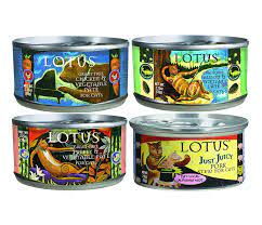 Lotus Variety Grain Free Wet Cat Food Mixed 12 Cans 3 Chicken Pate 2 75oz 3 Salmon Pate 2 75oz 3 Turkey Pate 2 Pork Stew Wet Cat Food Canned Cat Food