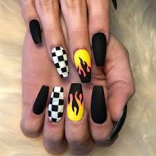 See more ideas about nails, matte nails, nail designs. 70 Matte Black Coffin Nail Ideas Matte Black Nails Matte Nails Coffin Nails Tripbeauty