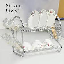 2 layer stainless dish drainer rack. Stainless Steel 2 Tiers Kitchen Dish Cup Drying Rack Drainer Buy At A Low Prices On Joom E Commerce Platform
