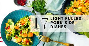 To assemble pulled pork sandwiches, spoon shredded pork onto one half of toasted buns, drizzle with barbecue sauce, top with coleslaw and cover with the bun tops. 17 Light Pulled Pork Side Dishes The Devil Wears Salad