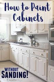 Full tutorial on the blog to give your kitchen a whole new look! The Best Way To Paint Kitchen Cabinets No Sanding Unfinished Kitchen Cabinets Kitchen Cabinets Makeover Diy Cabinet Doors
