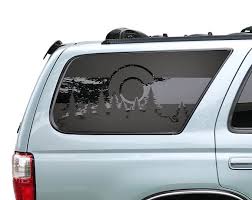 Matte Black American Flag Window Decal Ram 1500 Toyota 4runner Colorado Forest Trees American Flag Decals Etsy Toyota 4runner 4runner American Flag Decal