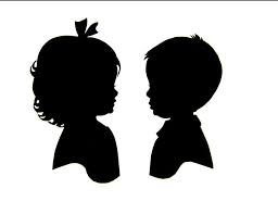Baby Boy Head Clipart Black And White Little Boy And Little Girl Silhouettes Silhouette Artist Boy Silhouette Girl Silhouette