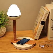 Wireless Phone Charger Touch Desk Lamp Wood Qi Induction Universal Charging Unit For Iphone Xs Max Samsung S9 Ecomyshop Shop All You Need Phone Charger Wooden Desk Lamp Desk Lamp