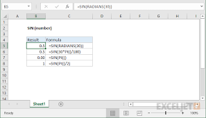 How To Use The Excel Sin Function Exceljet