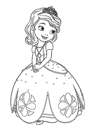 Princess colouring pages gallery images color funycoloring. Https Coloring 4kids Com Sofia The First Coloring Pages For Kids Printable Free