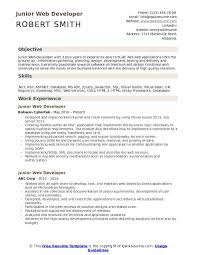 Junior Web Developer Resume Samples Qwikresume
