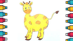 How To Draw Cute Giraffe Step By Step Easy Animal Cute Kids Giraffe Cute Drawings Drawing For Kids Cute Giraffe