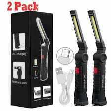Magnetic Rechargeable Cob Led Red Work Light Lamp Flashlight Folding Torch Work Lights Rechargeable Work Light Lamp Light