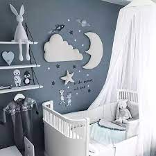 Moon Star Cloud Soft Padded 3d Wall Decoration Set Of 3 Nursery Kids Bedroom Decor Baby Gift Handmade Playroom Neutral White Grey In 2021 Kid Room Decor Baby Room Decor Baby Boy Rooms