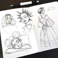 Filipa Santos On Instagram New Sketch With Me Video Just Went Up Thank You For All Your Questions As Usual In 2020 Girl Drawing Sketches Line Art Drawings Sketches