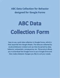 Abc Behavior Chart Data Collection Developed For Google Forms