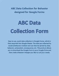 Abc Behavior Chart Data Collection Developed For Google Forms