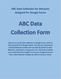 abc behavior chart data collection developed for google forms