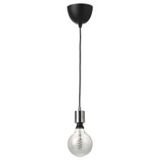 Skaftet Rollsbo Lampenaufhangung Led Leuchtmittel Vernickelt Ikea Schweiz Pendant Lamp Led Light Bulb Lamp