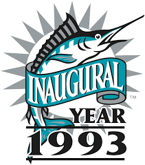 Florida Marlins Anniversary Logo Mlb Team Logos Marlins Baseball Mlb Logos