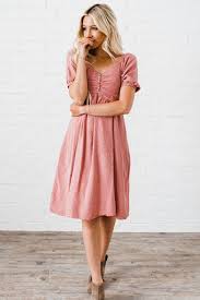 Pink Mauve Baby Doll Dress Free Shipping Modest Dresses Modest Dresses Casual Pink Dress Casual