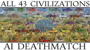 Welcome to my daily civilization 5 series. Civ 5 All 43 Civilizations Ai Only Deathmatch Youtube