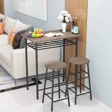 Here, you can find stylish kitchen & dining sets that cost less than you thought possible. Weehom 3 Pieces Bar Table Set Modern Pub Table And Chairs Dining Set Kitchen Counter Height Dining Table Set With 2 Bar Stools Built In Storage Layer Easy Assemble Buy Online At Best Price In Uae Amazon Ae